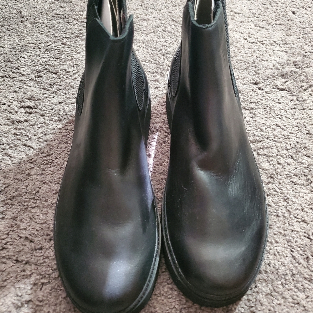 NWOB Palladium Black Leather Platform Sneaker Boots Size 7